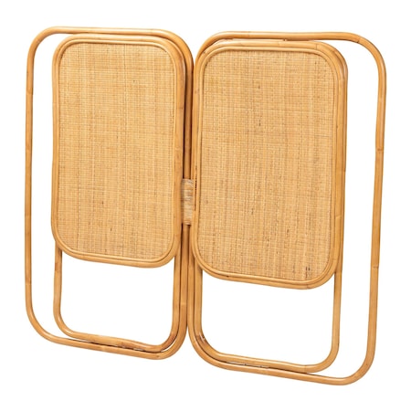 Bali & Pari Gowan Modern Bohemian Natural Brown Rattan King Size Standalone Headboard 241-13401-ZORO